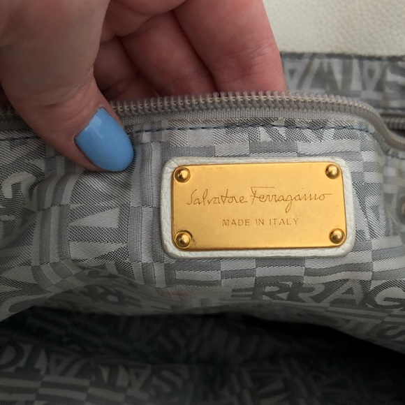 SALVATORE FERRAGAMO white purse/handbag - Picture 6 of 6
